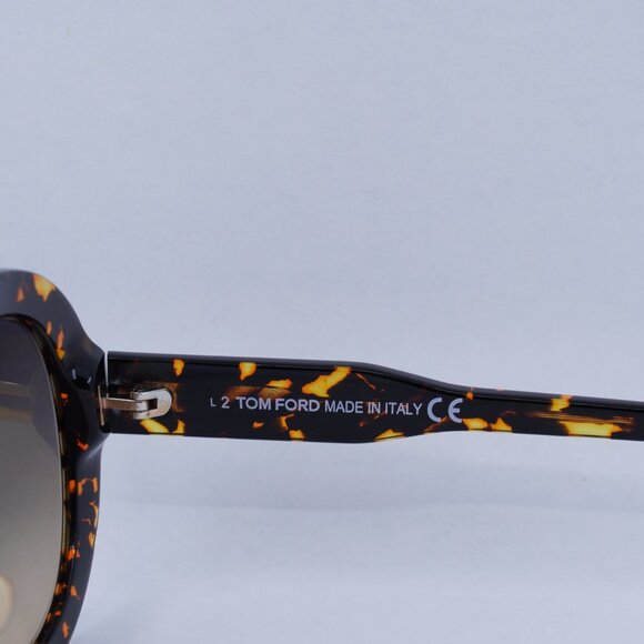 New Tom Ford Troy FT0836 52B Sunglasses Dark Havana Aviator Frame, Smoke Lenses - Picture 10 of 11